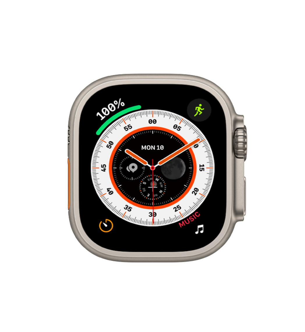 Apple Watch Ultra 1 (2022) LTE 49mm viền Titanium (Body + Cáp Sạc) - Likenew 99%