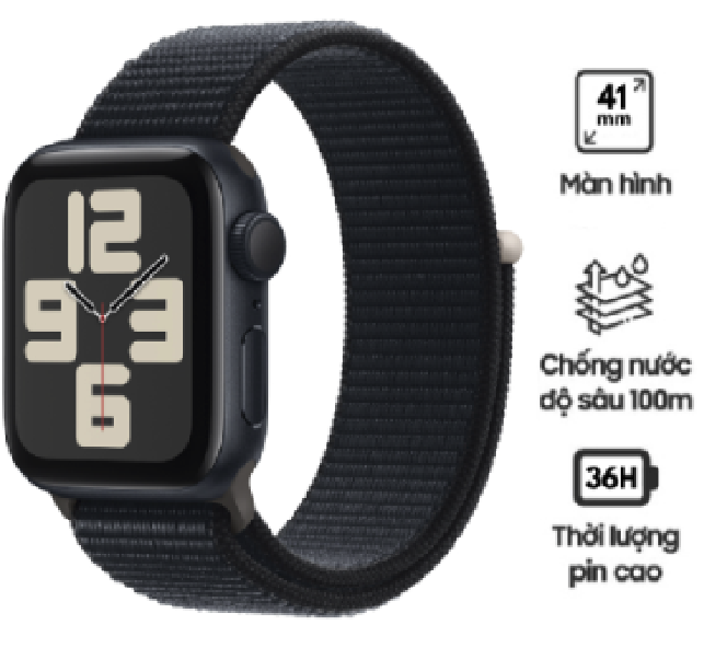 Apple Watch SE 2 2023 GPS Mặt Nhôm Dây Vải