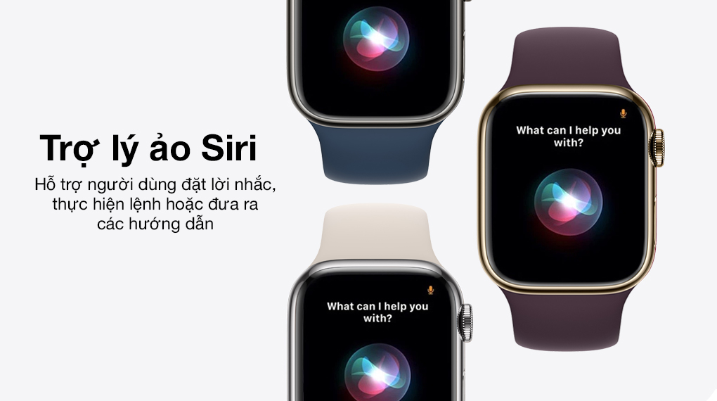 Apple Watch Series 7 LTE 45mm viền thép - Trợ lý ảo Siri