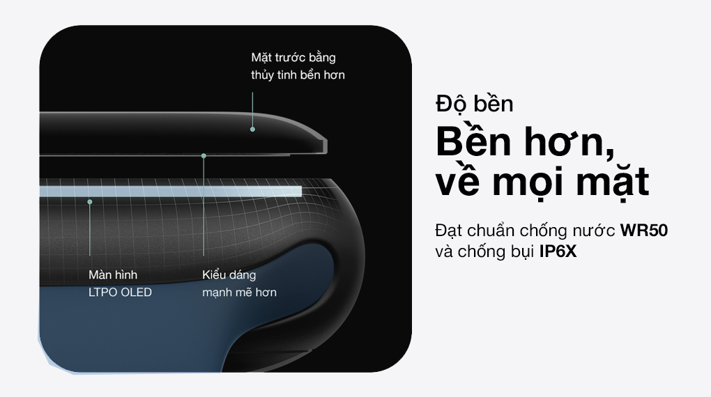 Apple Watch Series 7 LTE 45mm viền thép - Độ bền