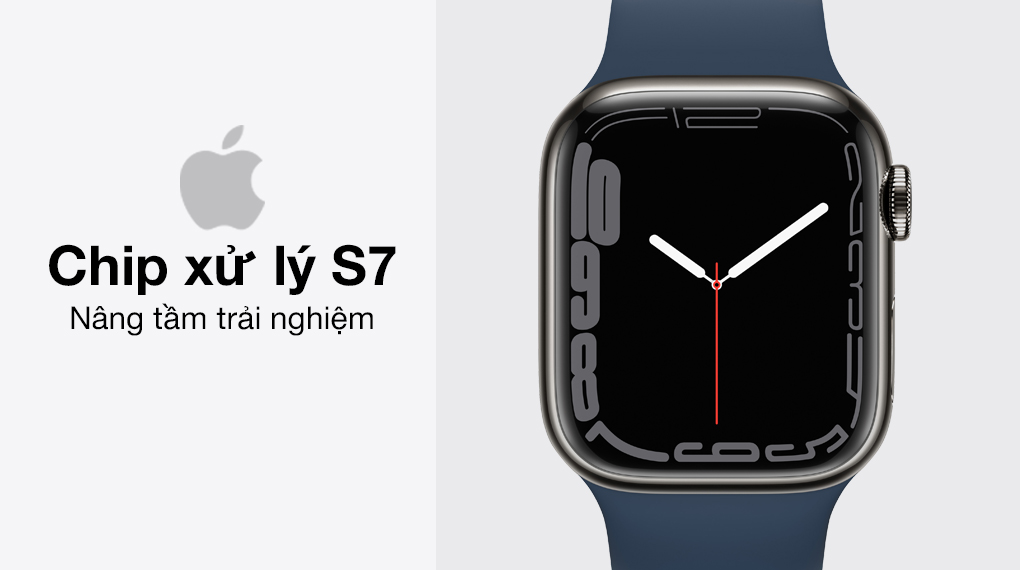 Apple Watch Series 7 LTE 45mm viền thép - Chip S7