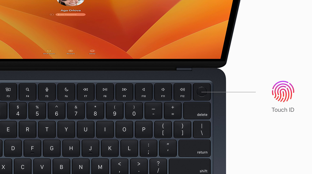 MacBook Air 15 inch M2 2023 512 GB - Cảm biến vân tay