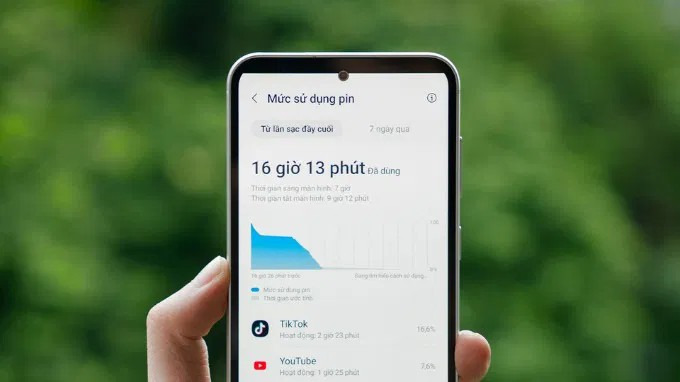 Thời lượng pin dài lêu trên Galaxy S23 FE 5G